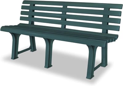 Tuinbank - Buitenbank - Ontspannen buiten - Weerbestendig kunststof - 1455 cm breed - Groen