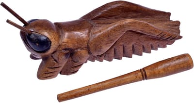 Geluid Cicade - Muziek Cicade - Muziek Maken - Handgemaakt Hout - 14 x 3.5 x 6 cm