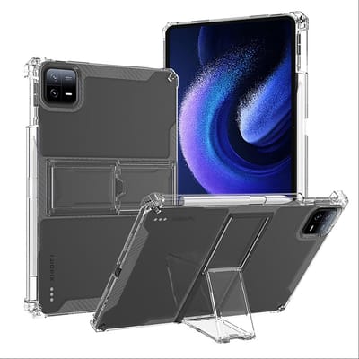 Dailygoody - Transparant hoesje - TPU-hoesje - Slanke bescherming met standaard - Transparant - Airbagbescherming - Geschikt voor Redmi Pad SE - Draag..