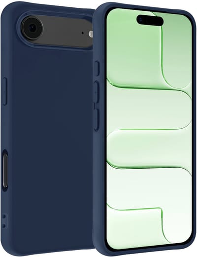 Hoesje Geschikt voor Apple iPhone Air - Sterk & Shockproof - Hoes Cover - Siliconen Case - Donkerblauw