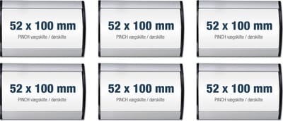 6 pack bewegwijzeringsborden/formaat 52x100mm/wegwijs bordjes/aluminium deurbordjes/naambordje kantoor/route bordje/aanwijs bordje/zelfklevend/verwijs bord/ informatie bord.