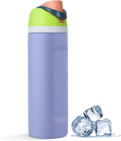Thermosfles met rietje, 710ml roestvrij stalen drinkfles met 2-in-1 deksel, sportfles BPA-vrij, isoleerfles voor warme en koude dranken Water Bottle waterfles