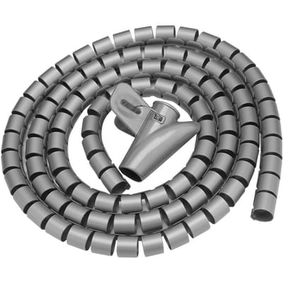 Flexibele Spiraalbuis Kabel Organizer Draadwikkeling Snoerbeschermer Draadopslag Zilver 1.5m * 16mm zilver