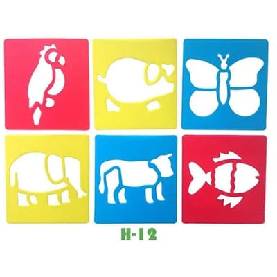 6 STKS/Set Tekensjablonen voor Kinderen Wasbaar Herbruikbaar Leren Thema Basis Vorm Sjabloon voor Kind Peuters Kleuterschool TMZ