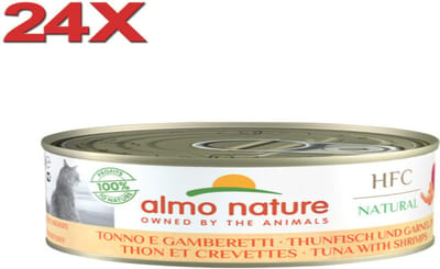 Almo Nature HFC - Kattenvoer - Tonijn & Garnaal - 24x150gr