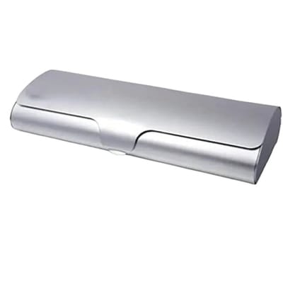 Aluminium brillenkoker, harde schaal, ultralichte grote doos, matte brillenkoker