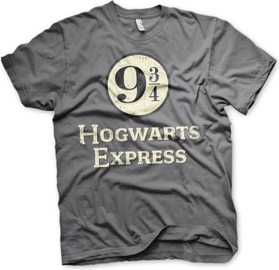 Harry Potter Hogwarts Express Perron 9¾ T-shirt donkergrijs