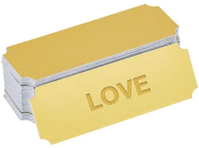 Dailygoods- Naamplaatje 40 Stuks - Aluminium Brievenbusplaatje - Zelfklevend - Gouden Deurbordje - Lasergravure - 0,5 mm Dikte - Naambordje