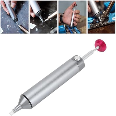 Desoldeerpomp - Soldeerzuiger - Onderdelen Reparatie - Industriële Kwaliteit - 15 cm Lengte - Grijs