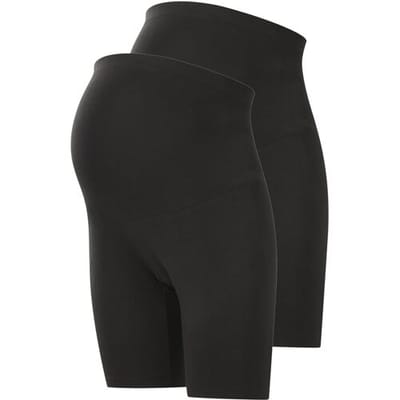 ESMARA Set van 2 korte zwangerschapsleggings (Zwart, XS (32/34))