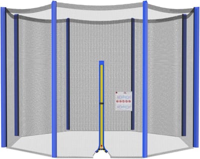 Veiligheidsnet voor Ronde Trampolines - Vervangend Net voor 3,64 m - Alleen Net, Geen Palen Inbegrepen - Blauw