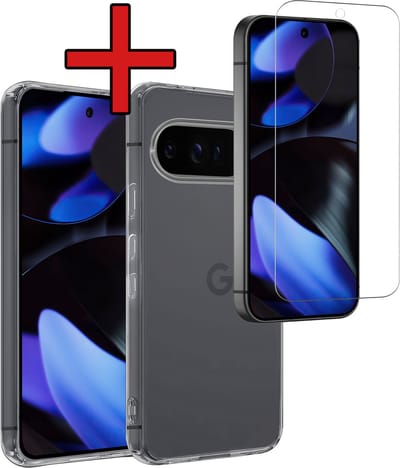 Hoesje - Met Screenprotector - Geschikt voor Google Pixel 10 Pro - Sterk & Shockproof - Telefoon Hoes - Back Cover - Siliconen Case - Telefoonhoes - Transparant