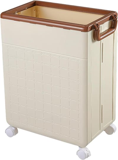 Fitness Organizer - Opbergrek Workout - Sportspullen Opbergen - Opvouwbaar Frame - 38.5 x 25 x 54 cm - Crèmekleurig