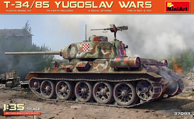 MiniArt - 1/35 T-34/85 YUGOSLAV WARS (?/22) * - modelbouwsets, hobbybouwspeelgoed voor kinderen, modelverf en accessoires