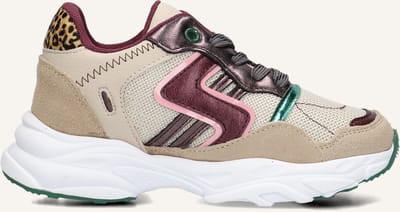 Ton & Ton Meisjes Lage sneakers Chunky zool Sanna - Beige - Textiel - Maat 31