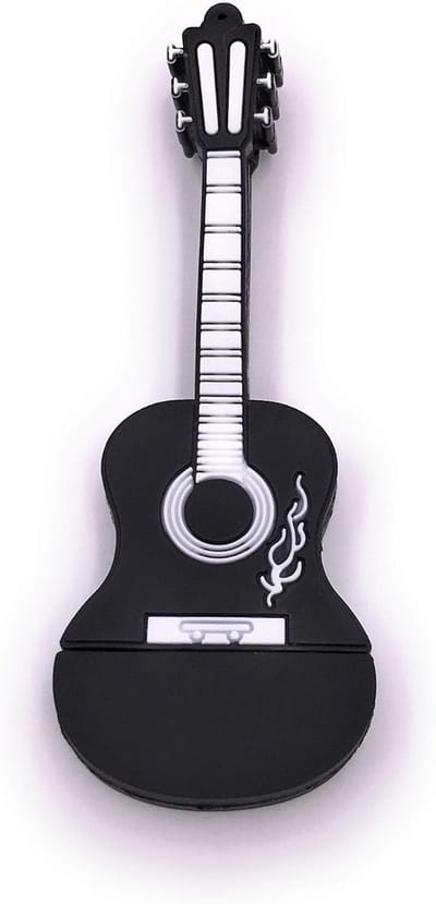 Gitaar USB Stick - Muziek Opslag - Bestanden Overzetten - Uniek Instrument Design - 8GB Geheugen - Zwart