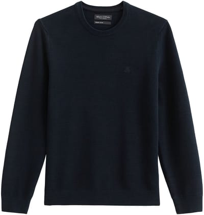 Marc O Polo Gebreide trui Pullover Regular Small-Logo Set van 1