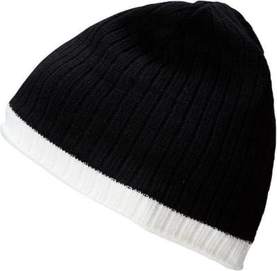 Myrtle Beach - Unisex Gebreide Muts (Zwart/Wit)