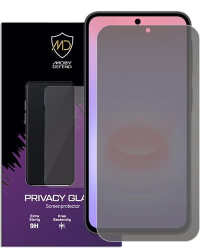 MobyDefend Screenprotector - Geschikt voor Samsung Galaxy A37 - HD Privacy Glass Screensaver