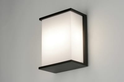 Lumidora Wandlamp 71917 - Voor buiten - CAMDEN - 2 Lichts - E27 - Zwart - Kunststof - Buitenlamp - Badkamerlamp - IP54