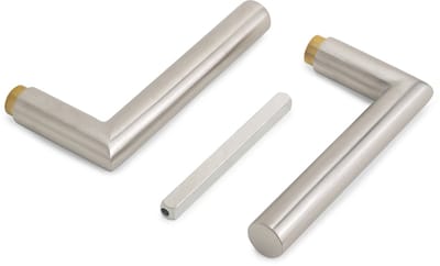 Emuca Klinken voor glazen deursloten, L-R vormig, aluminium, zwart geverfde afwerking