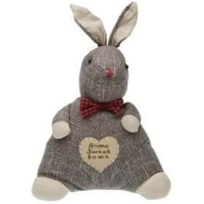 Butoir de porte en tissu Lapin - VERSA - Home sweet home - Blanc - Accessoire de maison blanc