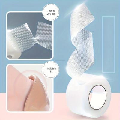 5m/Rol Transparante Siliconen Gel Moleskin Tape, Flexibele Bescherming voor Voeten, Vingers, Tenen Waterdicht, Herbruikbaar, Onzichtbaar voor Reizen & Schoencomfort white