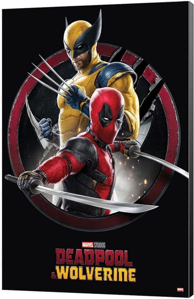 Semic Marvel Wooden Wall Art Deadpool & Wolverine 01 Action 35 x 50 cm Poster & Wallscrolls