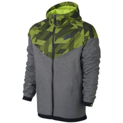 Nike Hooded Knit Straight Lange Mouw Sweatshirt Heren sweatshirt Grijs 687427-091 M gray