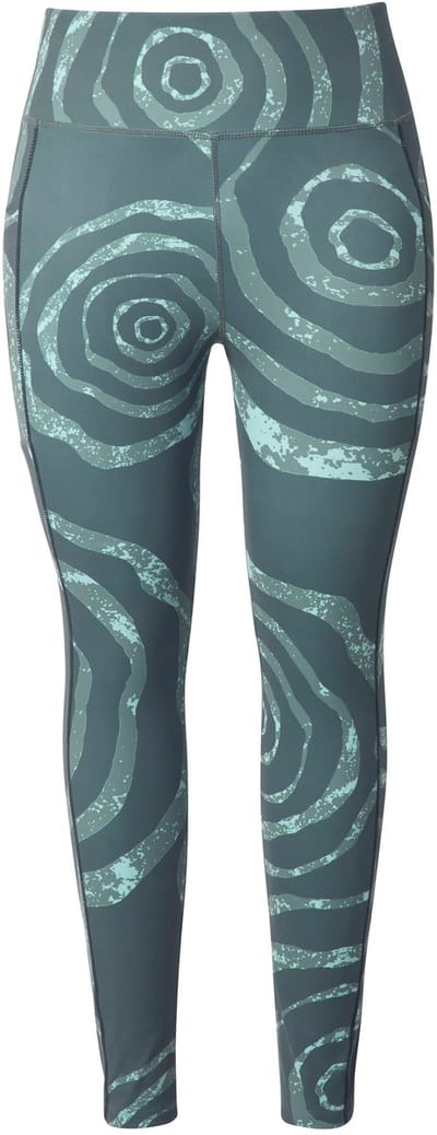 Ulla Popken - Dames - Sportlegging sneldrogend zakken gerecycled - Moeras groen - Maat 42+