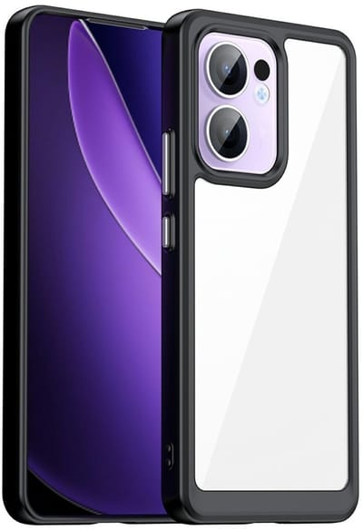 Coverup Hoesje - Geschikt voor OPPO Reno13 F / FS 5G Hoesje - Coverup Transparant ShockProof TPU Back Cover - Zwart