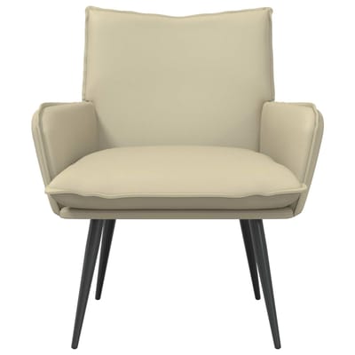 vidaXL - Fauteuil - Crèmekleurig - Kunstleer