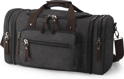 Uitbreidbare Canvas Reistas 38L-45L voor Fitness en Kamperen - Verstelbare Schouderbanden en Meerdere Compartimenten