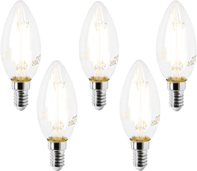 LUEDD Set van 5 E14 LED lamp B35 helder 2,2W 470 lm 2700K