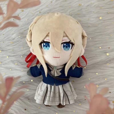Violet Evergarden Pluche Speelgoed Cosplay Poppen Anime Cartoon Knuffelfiguur Bank Bed Peluche Kussen Kinderen Pluche Kerstcadeaus 20C 20cm gray