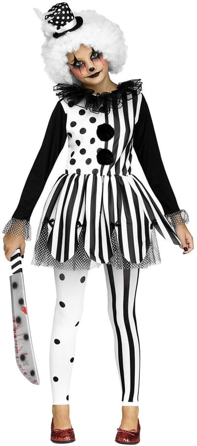 Griezelige Pantomime Clown Kinderkostuum - Kostuum Accessoires