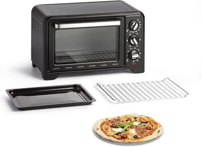 QUOVO® Heteluchtoven - Oven - Airfryer Oven - 28 Liter - Zwart - ‎32cm x 47cm x 28cm