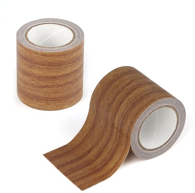 Reparatietape voor Meubels met Houtlook, 5.5 cm x 4.57 m, Ideaal voor Vloeren, Muren en Tafelherstel, Realistische Houtstructuur (Bruin)
