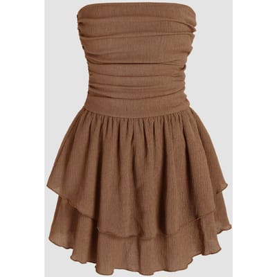 Strapless Gelaagd Mini-jurk