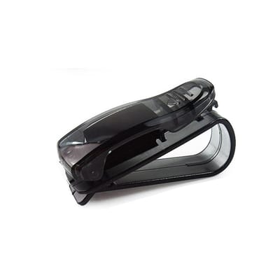 Auto Zonnebrilhouder - Zonneklep Bril Houder Auto - Kunststof - Zonnebril Clip Houder Auto - Brillenhouder voor in de Auto - Zonneklep Clip - Zonnebrilklem - Sunglas Visor - Ook geschikt voor visitekaartjes - 6.5*2.5*3.5 cm - Zwart