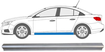 Reparatie dorpel onderste deel voor Chevrolet Cruze 2009-2014 / Links