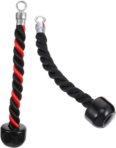 Fitness Touw Handvat - Kracht Kabel - Kracht Training - Extra Sterk Nylon - 33 cm Lengte - Multicolor