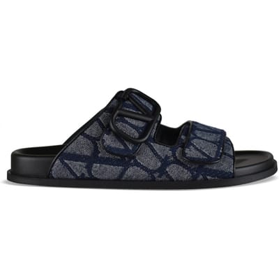 Valentino Garavani V Logo sandalen Blauw