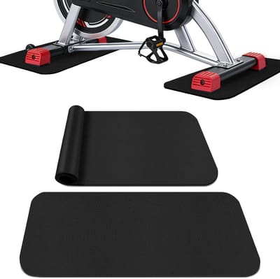 Loopbandmatten voor vloerbescherming in de sportschool, antislip PU-mat voor fitnessapparaten, ideaal voor thuisgebruik, 30 x 63,5 x 0,6 cm, duurzaam en schokabsorberend