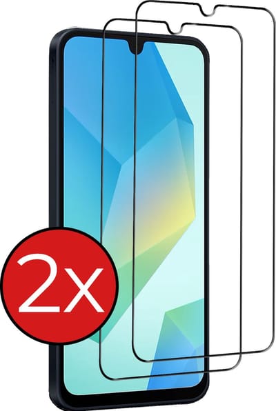 Screenprotector - 2 Stuks - Geschikt voor Samsung Galaxy A16 - Full Cover - Beschermglas - Gehard Glas - Tempered Glass - Screen Protector