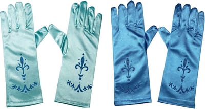 Het Betere Merk - Voor bij je prinsessen verkleedkleding - prinsessenspeelgoed meisje - speelgoed - 2 paar handschoenen - Blauw