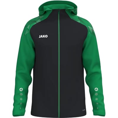 Jako Sonic Jas Met Kap Kinderen - Zwart / Groen | Maat: 140