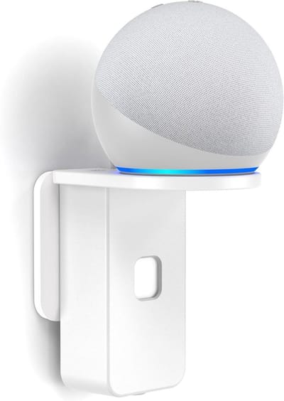 Wandhouder - Stopcontact houder - Apparaat opladen - Ingebouwd kabelbeheer - Compact ontwerp - Wit