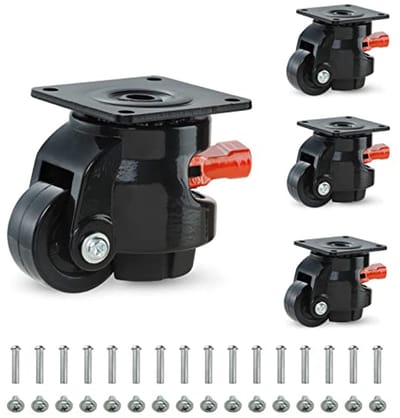 Verstelbare Zwenkwielen met Ratelhandvat 2200 Lbs Capaciteit – Set van 4