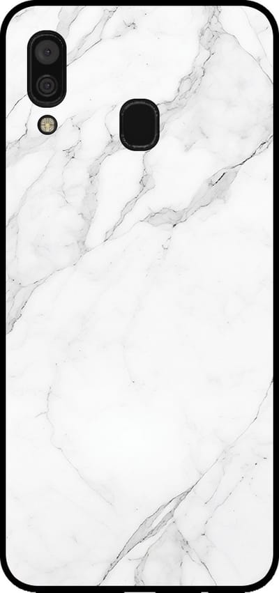 Smartphonica Telefoonhoesje voor Samsung Galaxy A30 met marmer opdruk - TPU backcover case marble design - Wit geschikt voor Samsung Galaxy A30